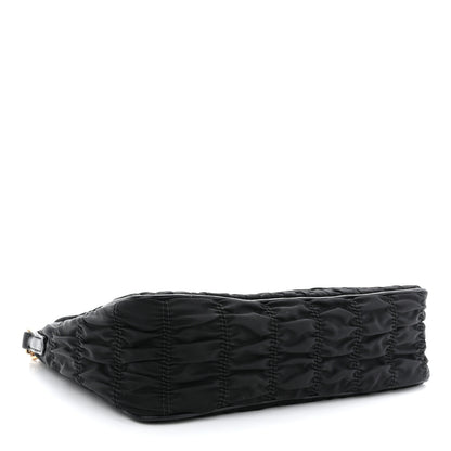 Prada Tessuto Nylon Gaufre Shoulder Bag Black 4 of 11