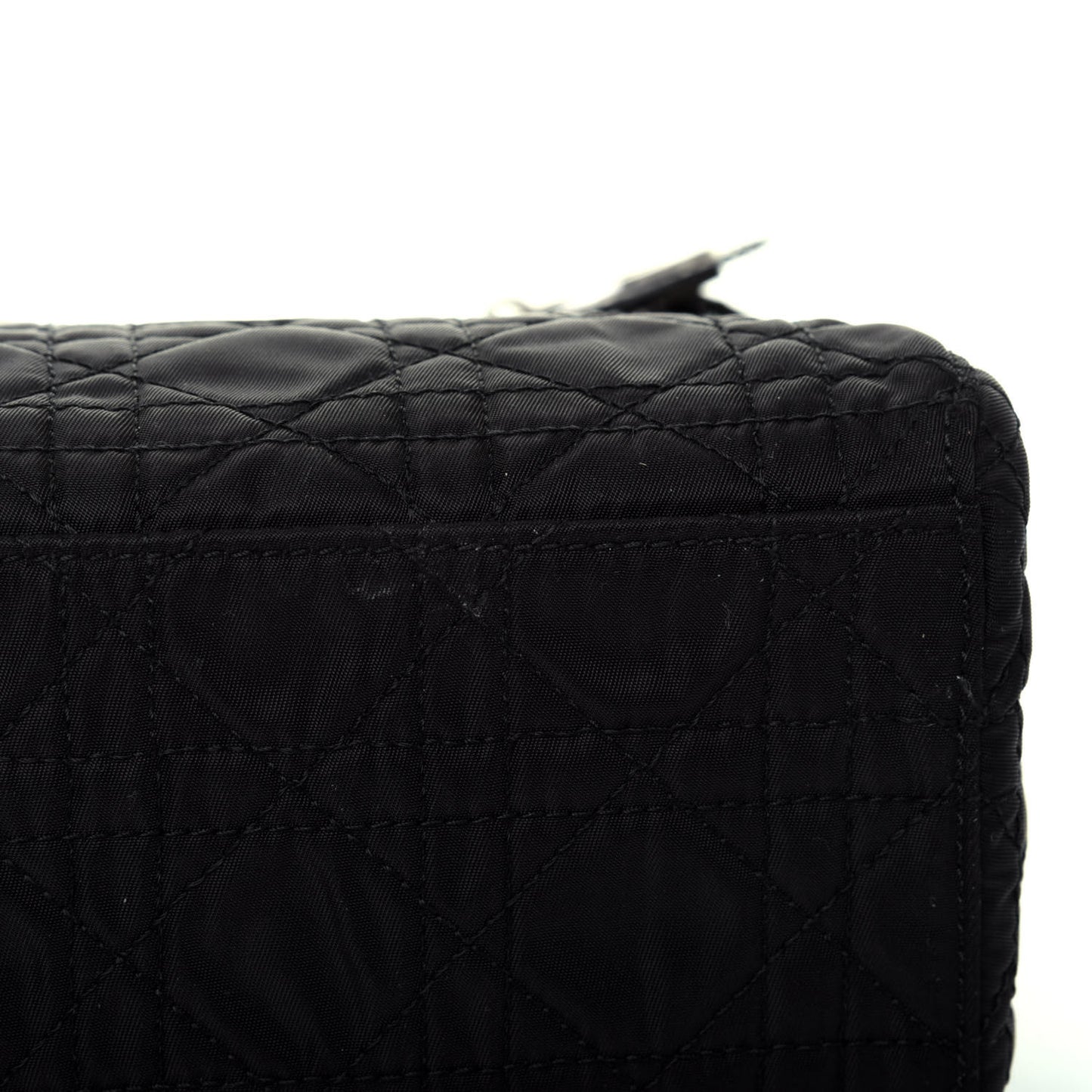 Nylon Cannage Medium Lady Dior Black