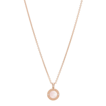 Bulgari 18K Rose Gold Diamond Mother of Pearl Carnelian BVLGARI BVLGARI Pendant Necklace 3 of 9