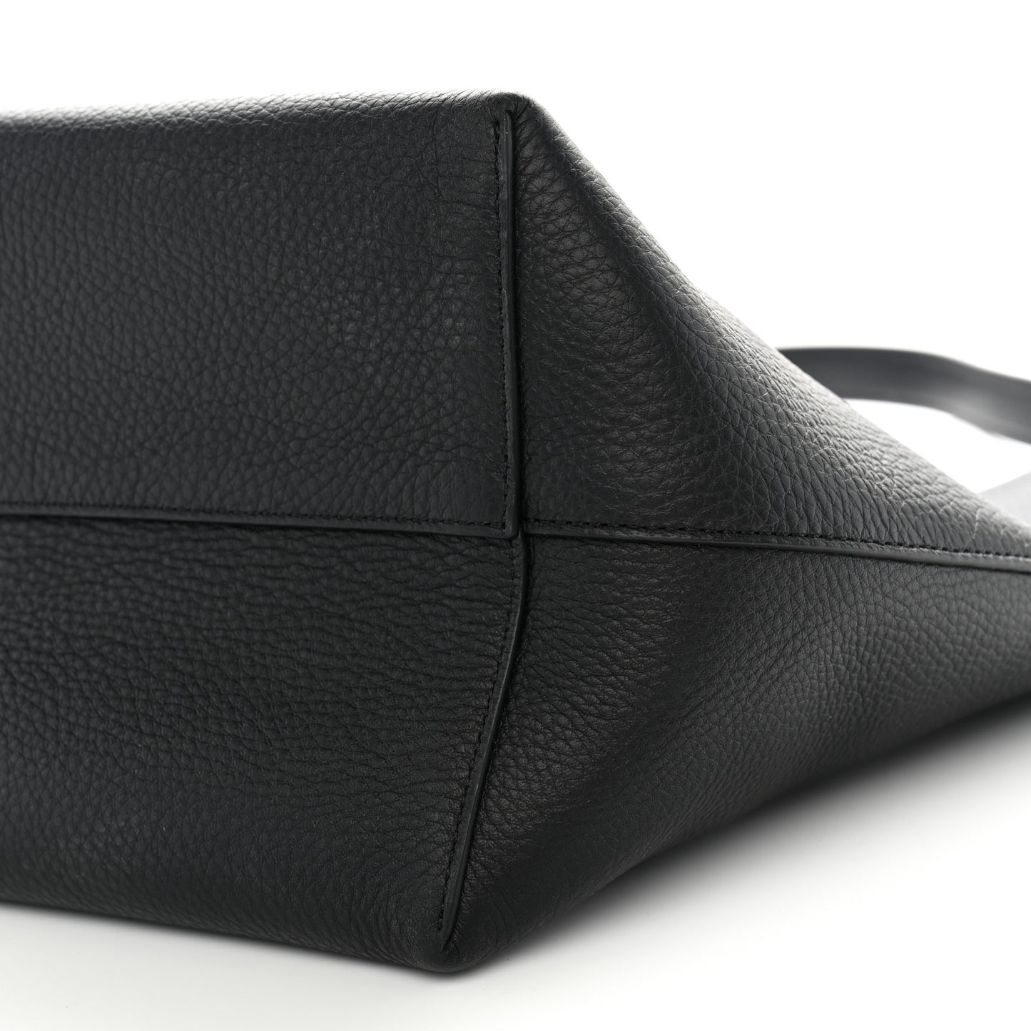 Grained Calfskin Medium N/S Park Tote Black