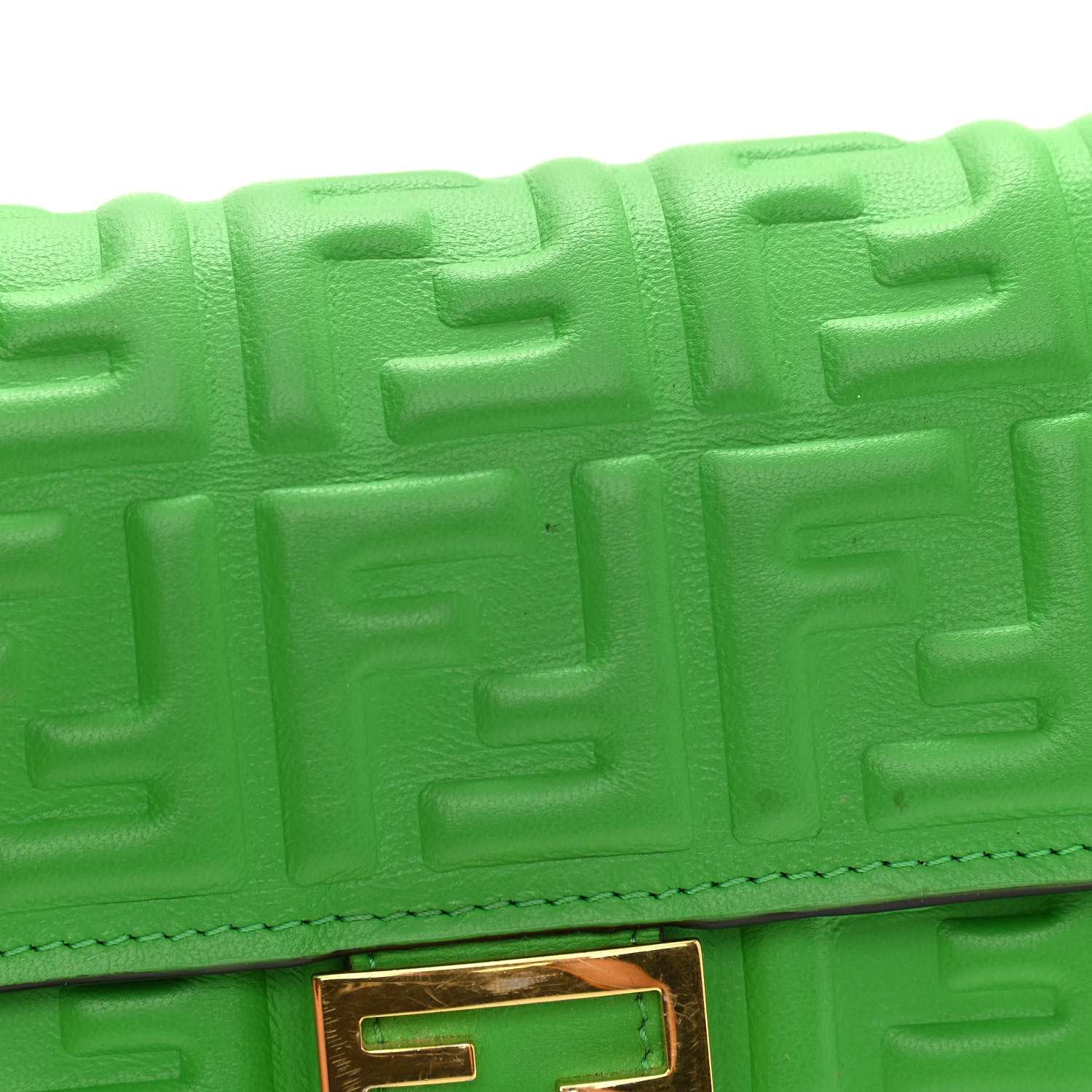 Fendi Nappa Matisse FF Embossed Continental Wallet On Chain Tomatillo 10 of 11