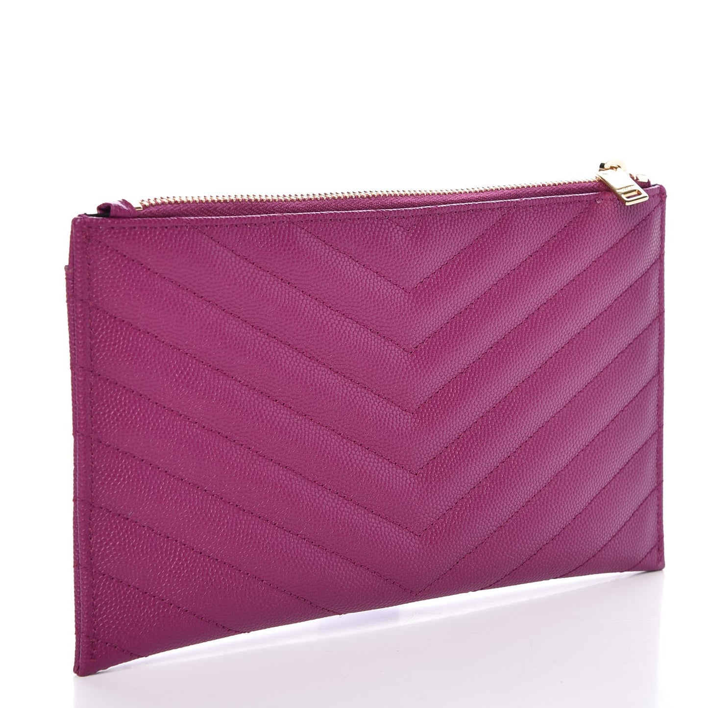 Grain De Poudre Chevron Monogram Bill Pouch Dark Grape