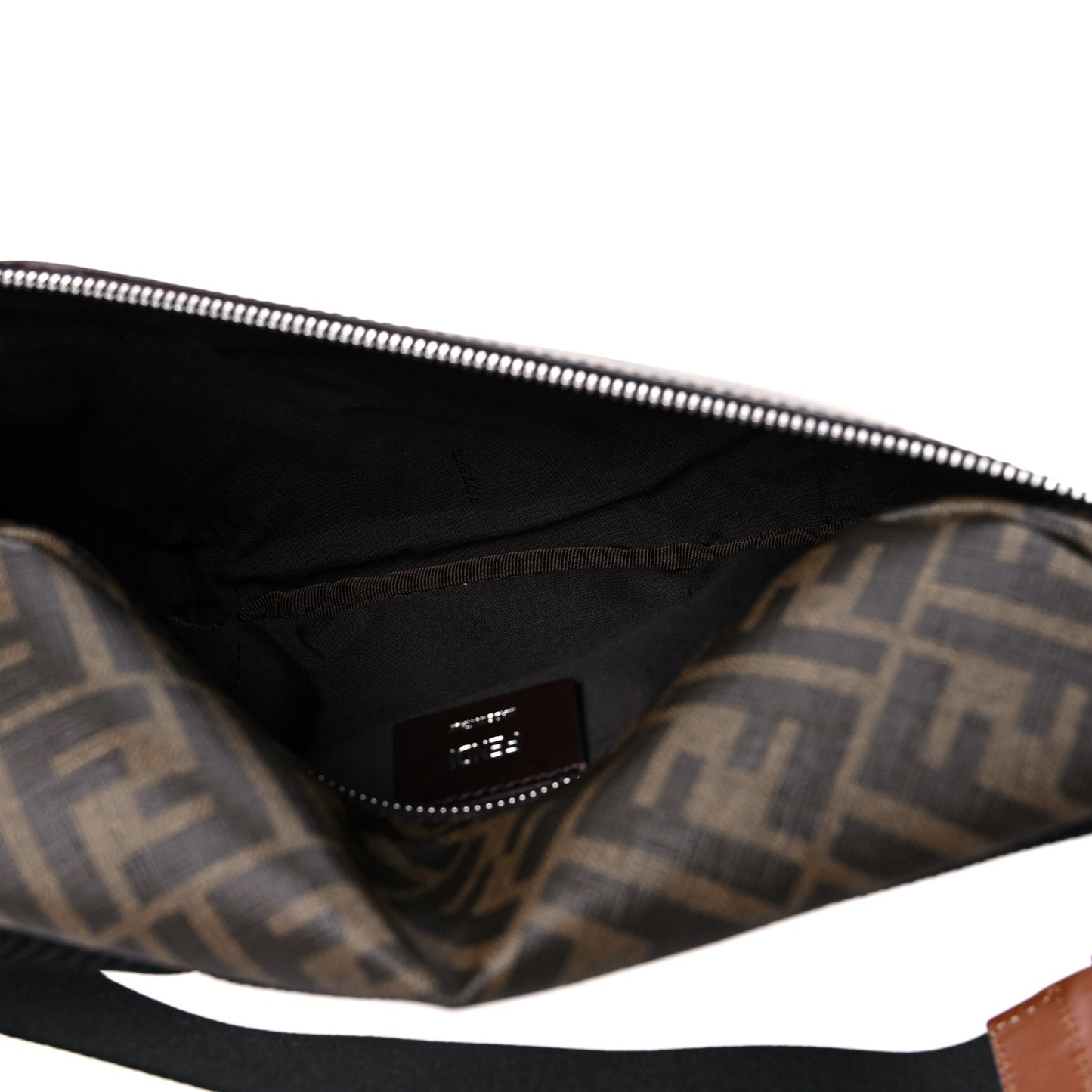 Glazed Fabric Vitello King FF 1974 Diagonal Belt Bag Tobacco Moro Cuoio