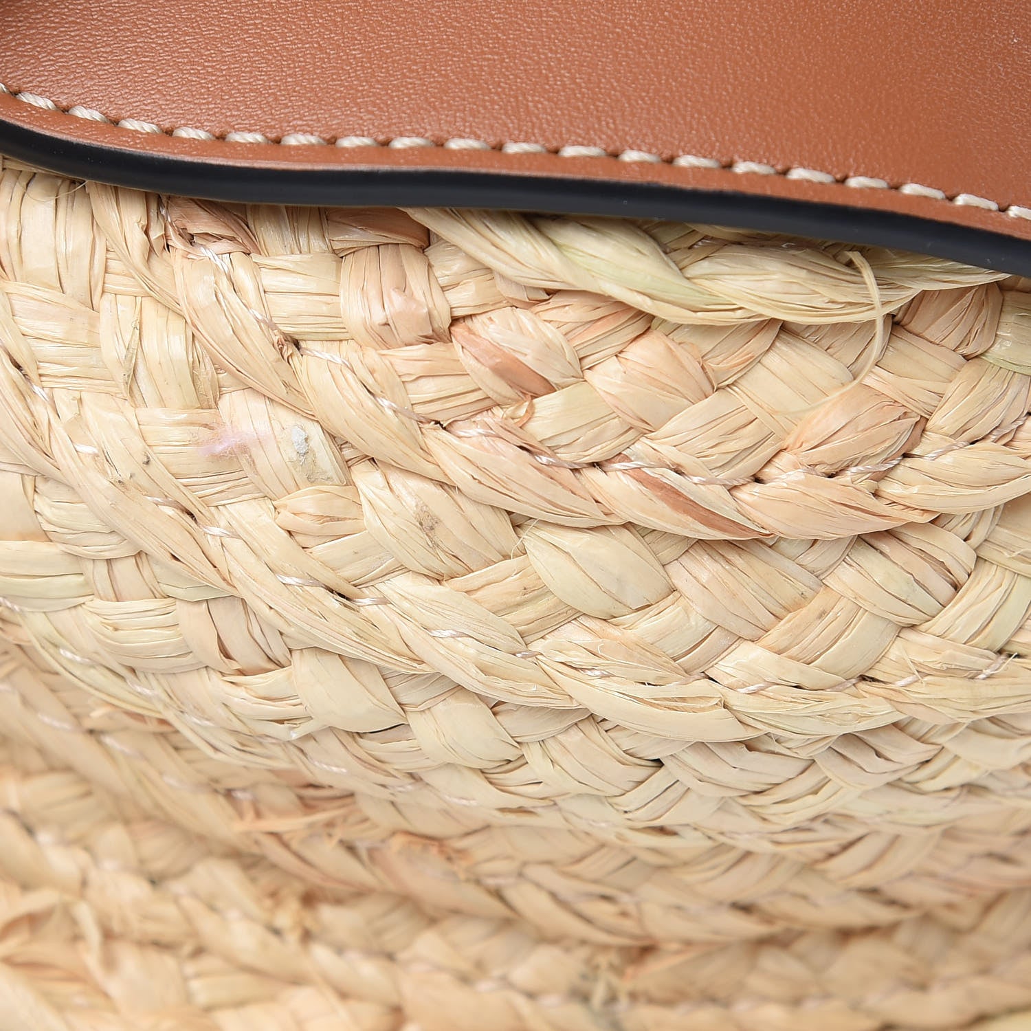Loewe Calfskin Raffia Mini Gate Crossbody Bag Natural Tan 7 of 7