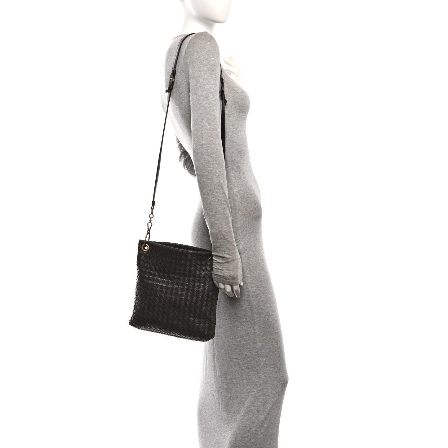 Nappa Intrecciato Crossbody Bag Fondant