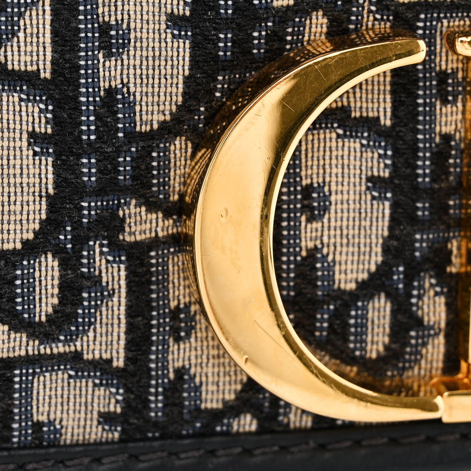 Christian Dior Oblique 30 Montaigne Flap Bag Blue 12 of 13