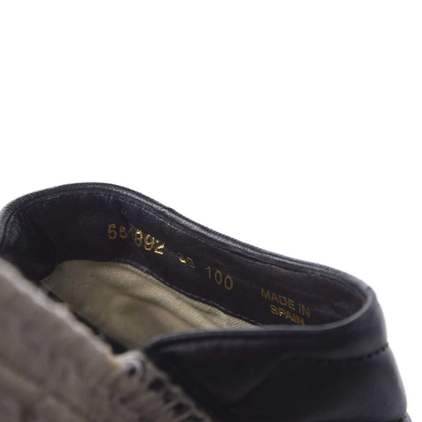 Nappa Matelasse GG Marmont Platform Espadrille Slippers 38 Black
