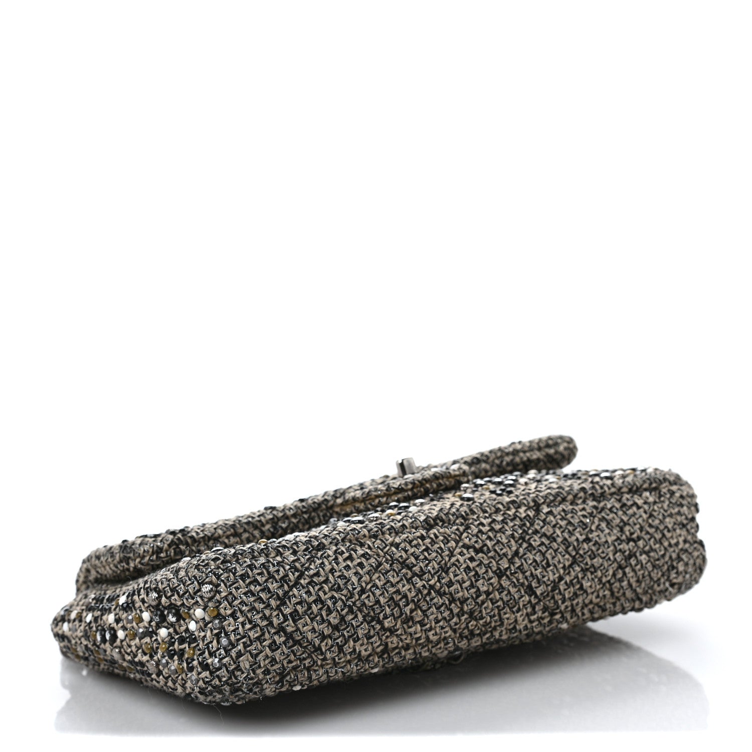 Chanel Crystal Tweed Quilted Medium Single Flap Black 4 of 9