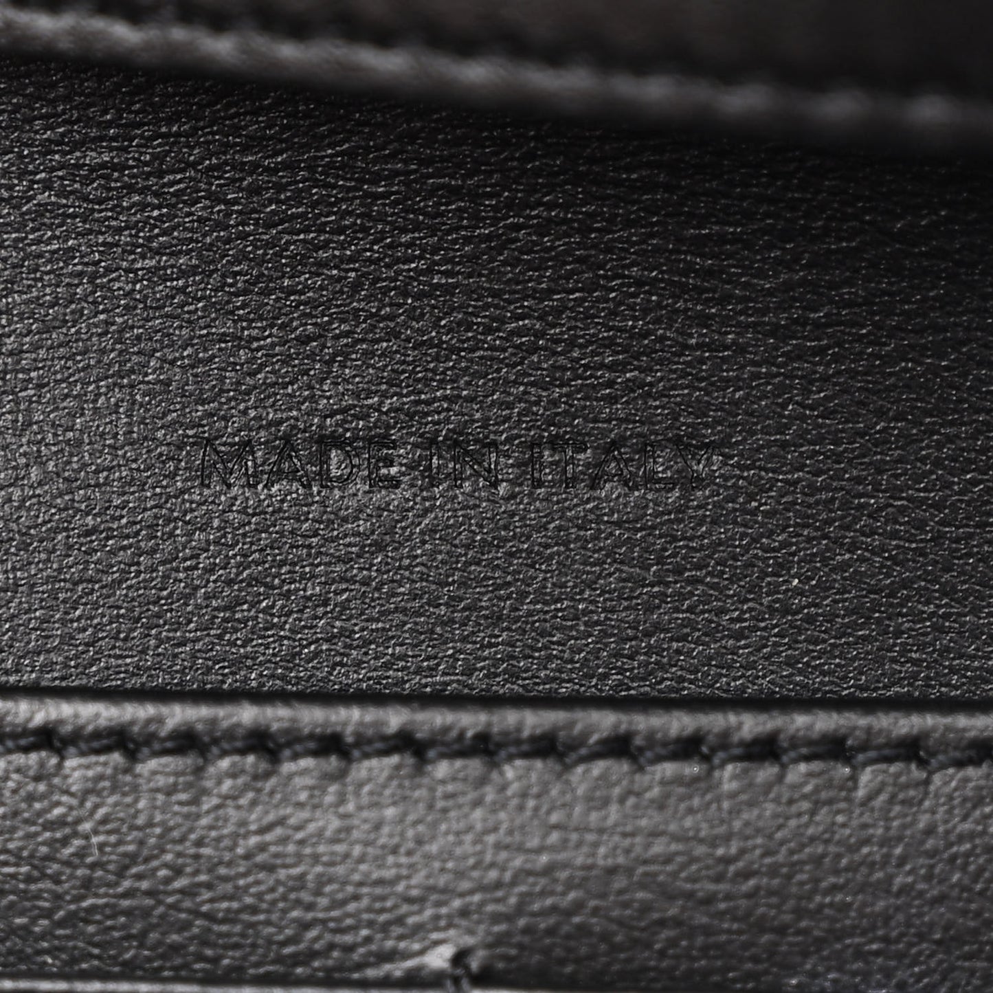Shiny Calfskin Triomphe Margo Wallet on Chain Black
