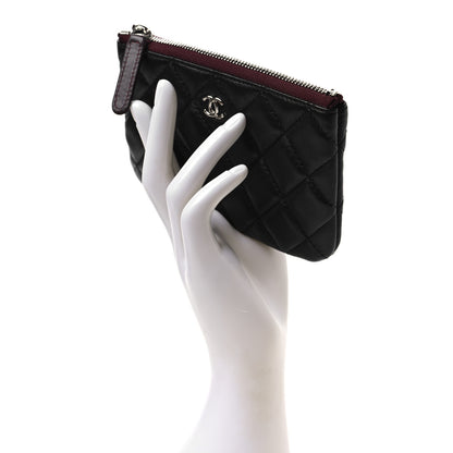 Chanel Lambskin Quilted Small Cosmetic Case Black 2 of 8
