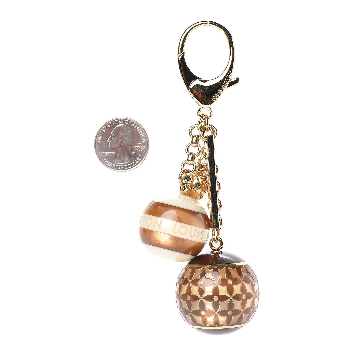 Louis Vuitton Mini Lin Croisette Bag Charm Beige 2 of 3