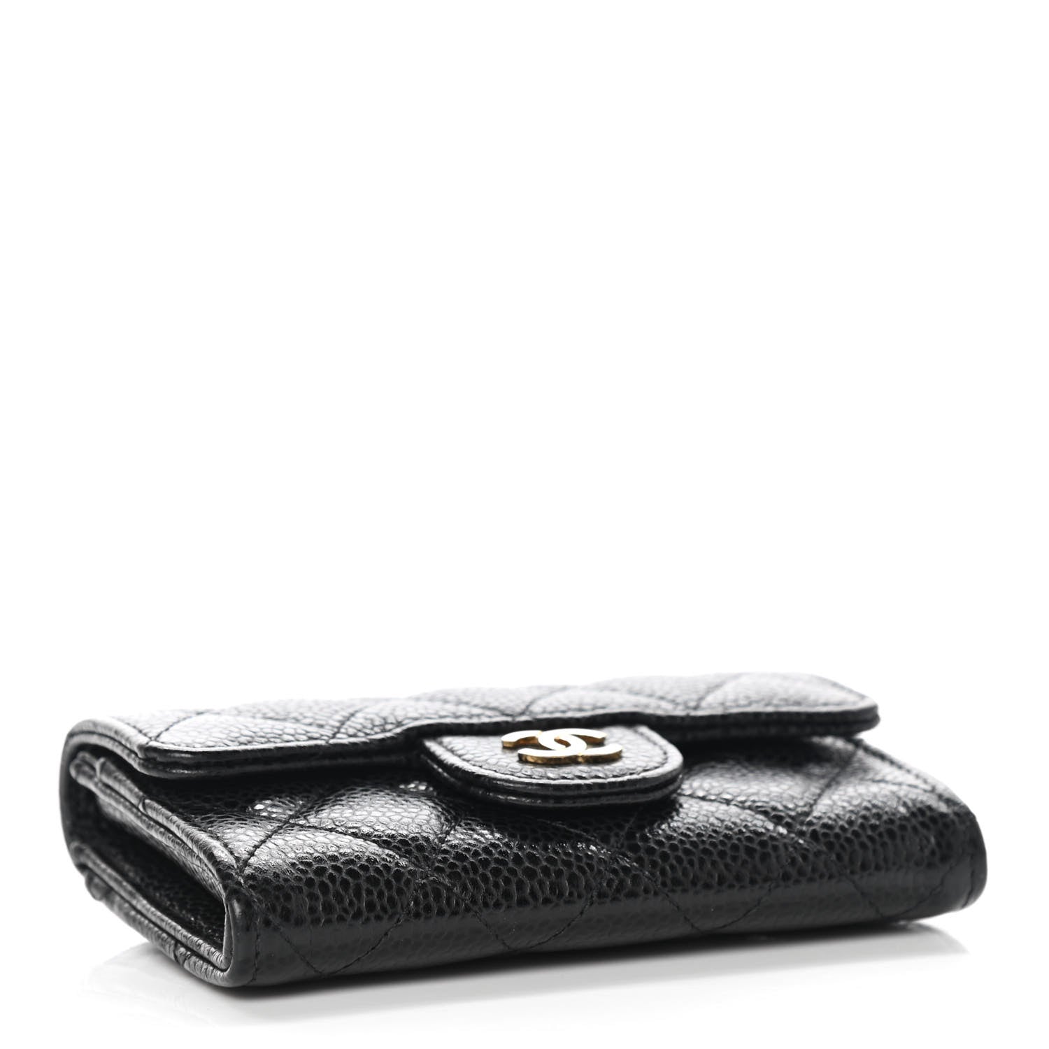 Chanel Caviar Quilted Flap Card Holder Wallet Black 4 of 8