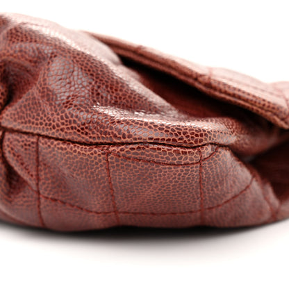 Chanel Crumpled Calfskin Quilted Medium Elastic Flap Bordeaux 10 of 11