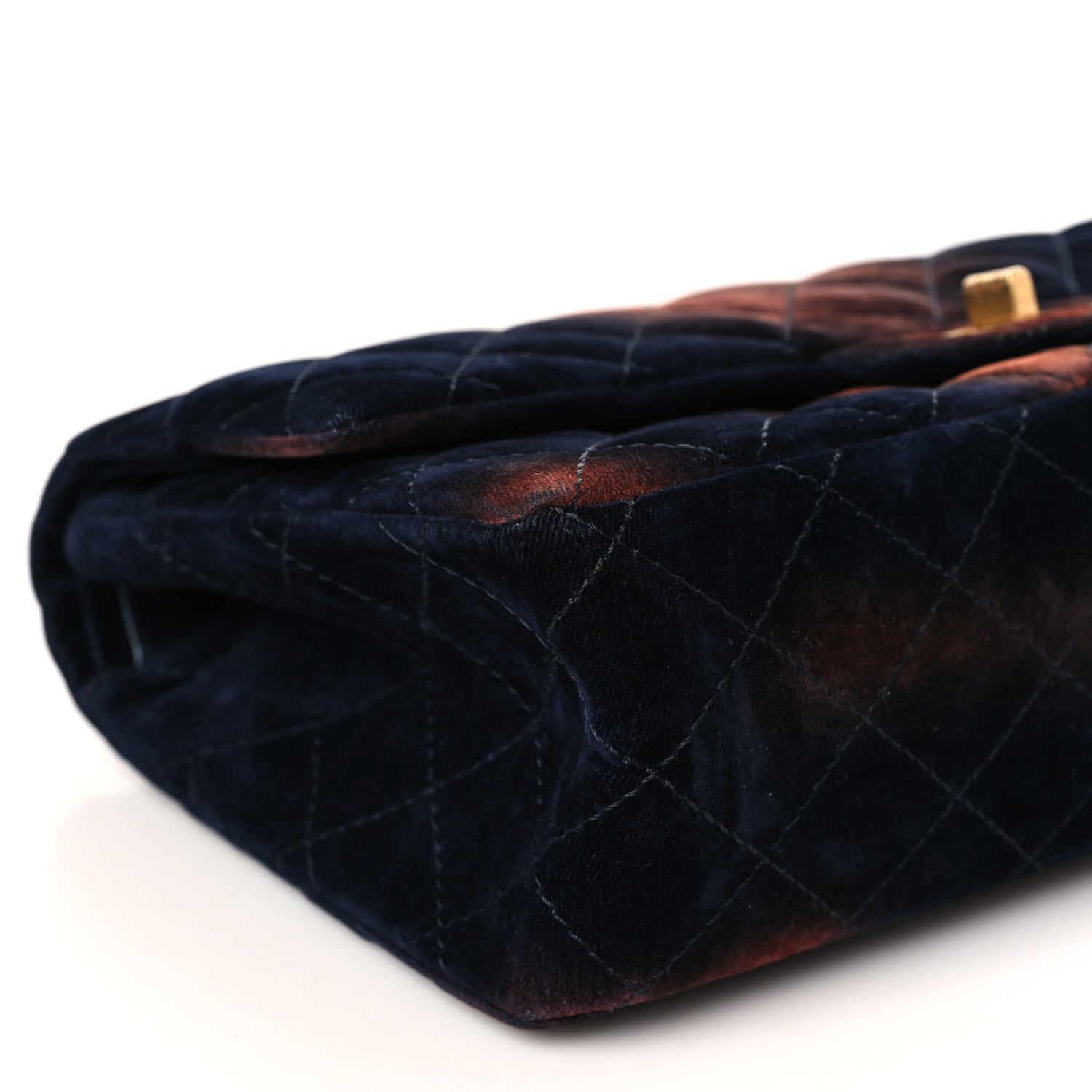Chanel Ombre Velvet Quilted 2.55 Reissue 225 Flap Navy 8 of 9