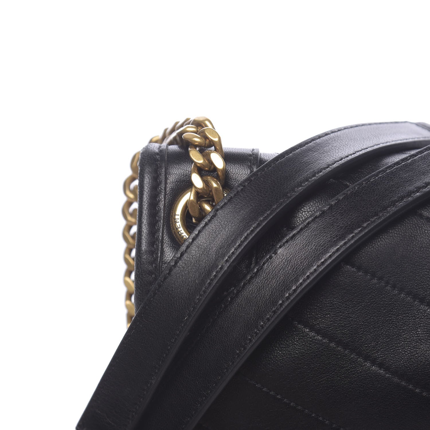 Saint Laurent Lambskin Matelasse Monogram Medium Niki Chain Satchel Black 10 of 11