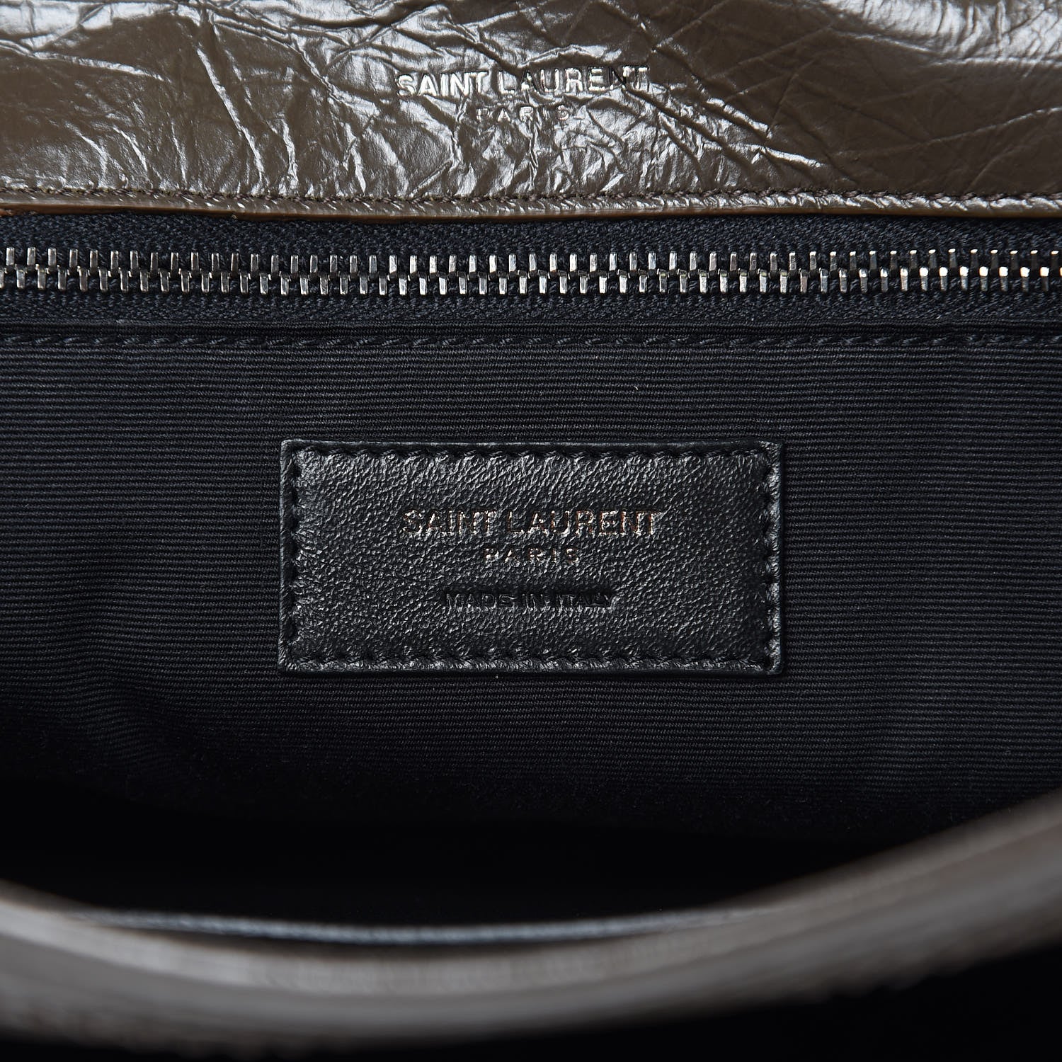 Saint Laurent Crinkled Calfskin Matelasse Monogram Medium Niki Chain Satchel Faggio 6 of 8
