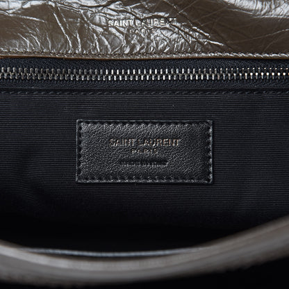 Saint Laurent Crinkled Calfskin Matelasse Monogram Medium Niki Chain Satchel Faggio 6 of 8