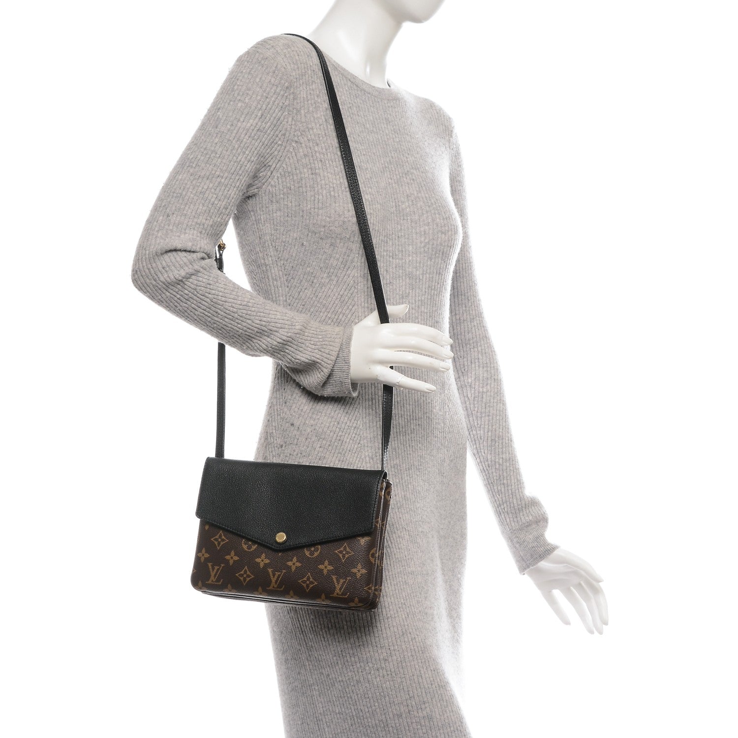 Louis Vuitton Monogram Twice Pochette Black 2 of 6