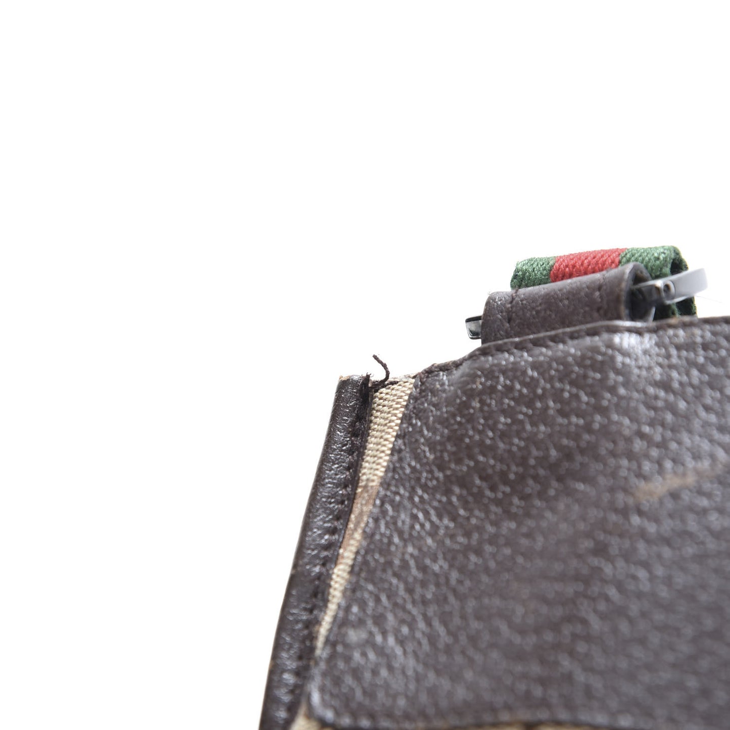 GG Monogram Web Messenger Crossbody Bag Dark Brown