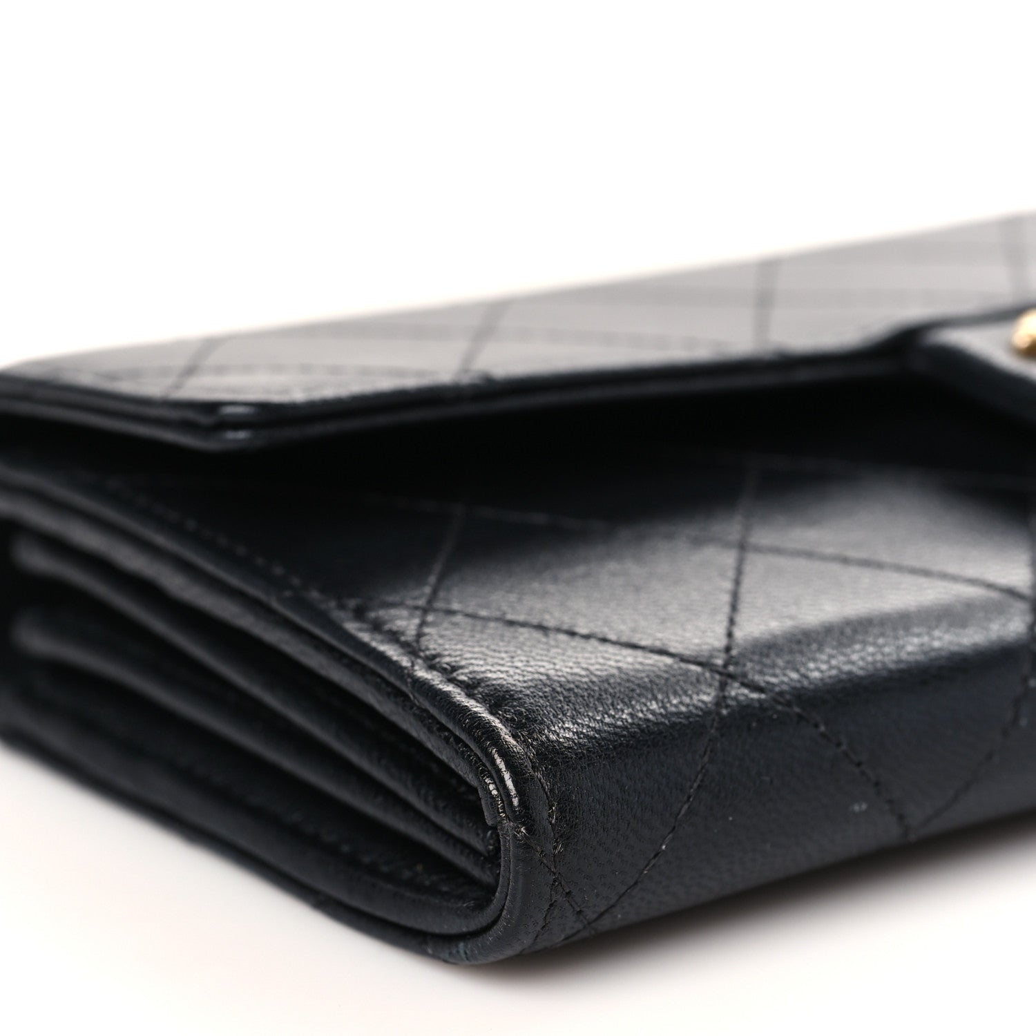Chanel Goatskin Quilted Chic Pearls Clutch With Chain Black 9 of 11