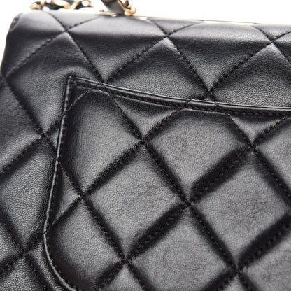 Chanel Lambskin Quilted Small Trendy CC Dual Handle Flap Bag Black 10 of 14