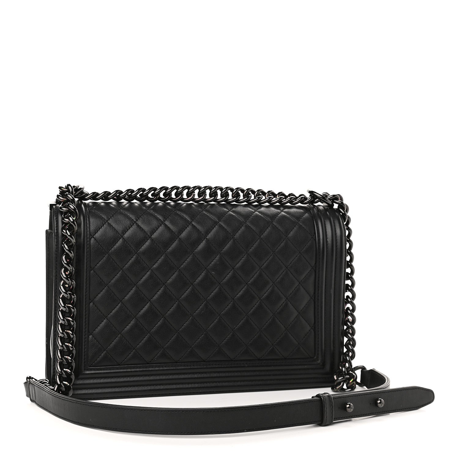 Chanel Calfskin Quilted New Medium Boy Flap So Black 3 of 10