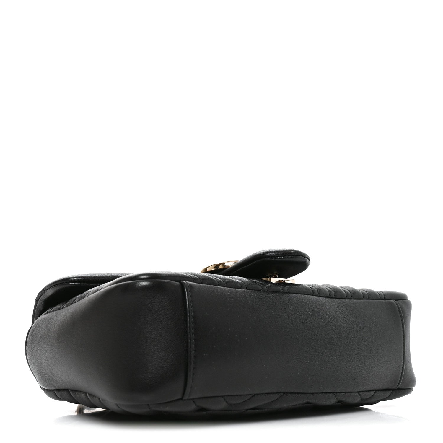 Gucci Lambskin Matelasse Medium GG Marmont Shoulder Bag Black 3 of 9