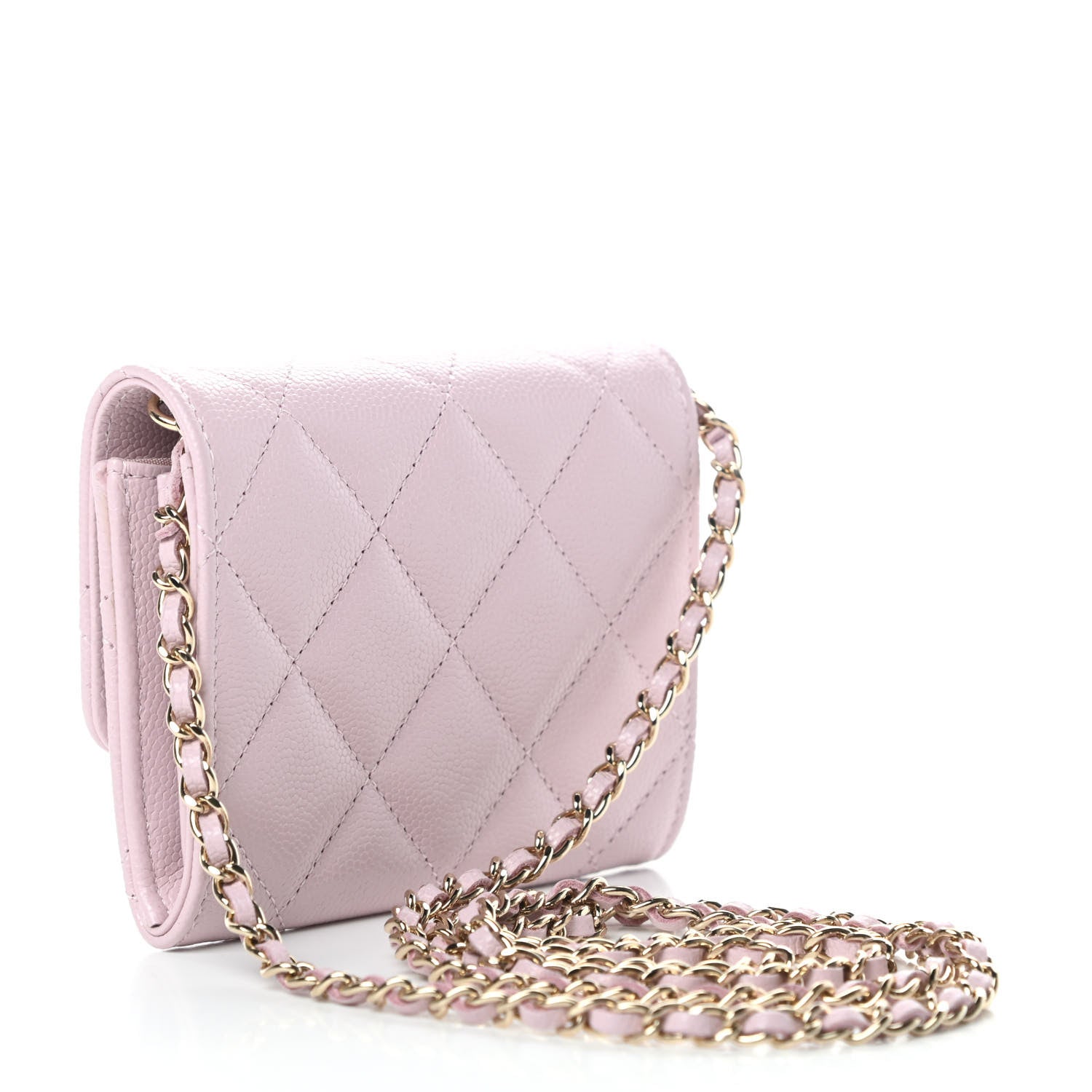 Chanel Caviar Quilted Coco Candy Card Holder On Chain Light Pink 3 of 12