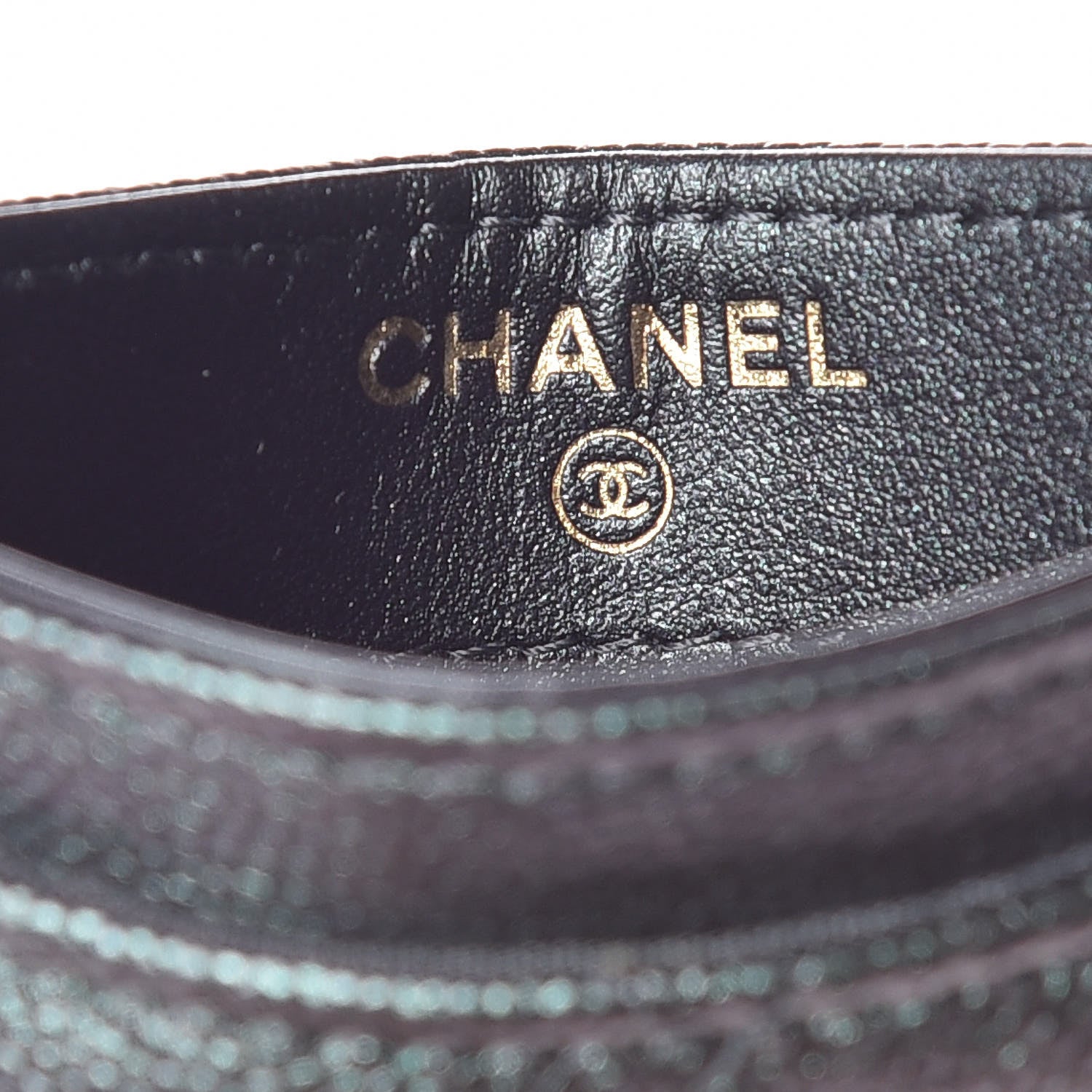 Chanel Iridescent Caviar Quilted Card Holder Black 7 of 9