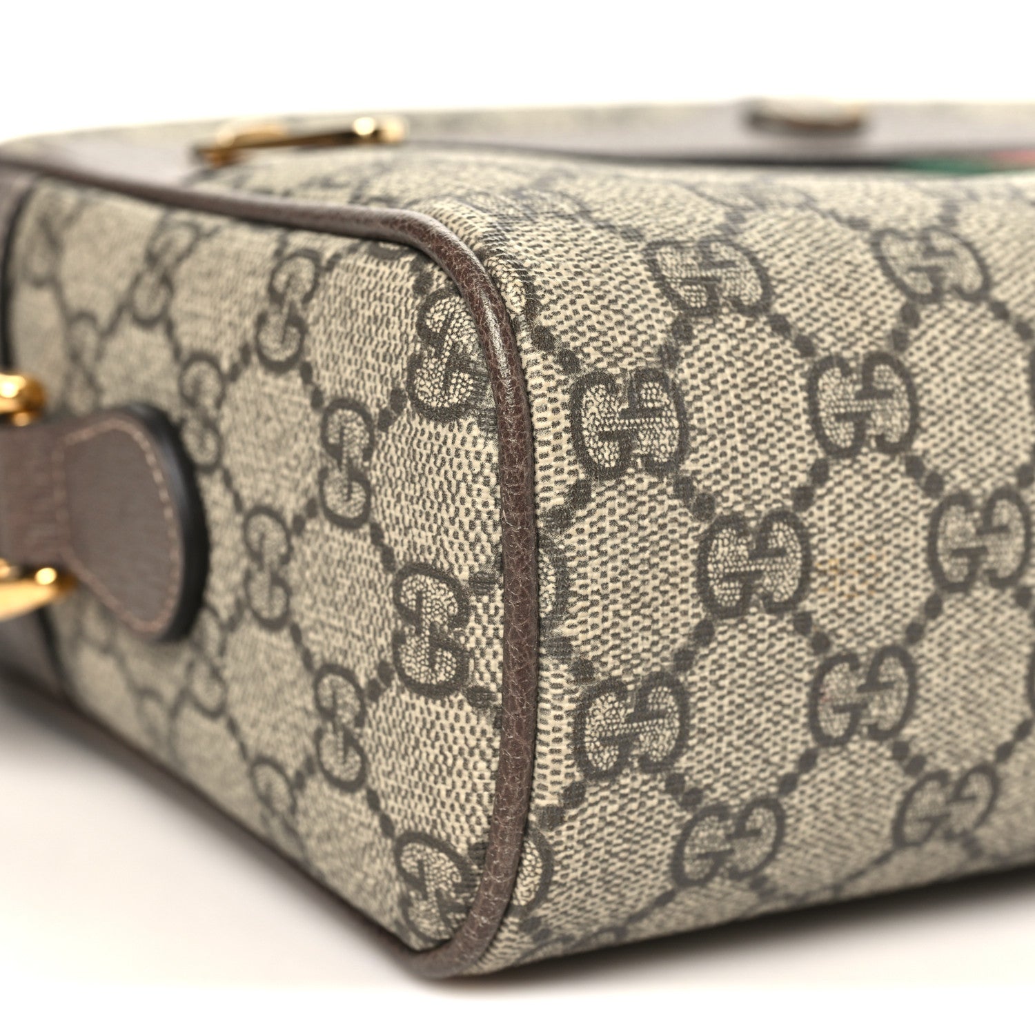 Gucci GG Supreme Monogram Web Small Ophidia Shoulder Bag Brown 8 of 9