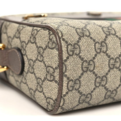 Gucci GG Supreme Monogram Web Small Ophidia Shoulder Bag Brown 8 of 9