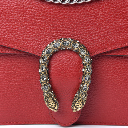 Gucci Dollar Calfskin Swarovski Crystal Small Dionysus Shoulder Bag Hibiscus Red 8 of 10