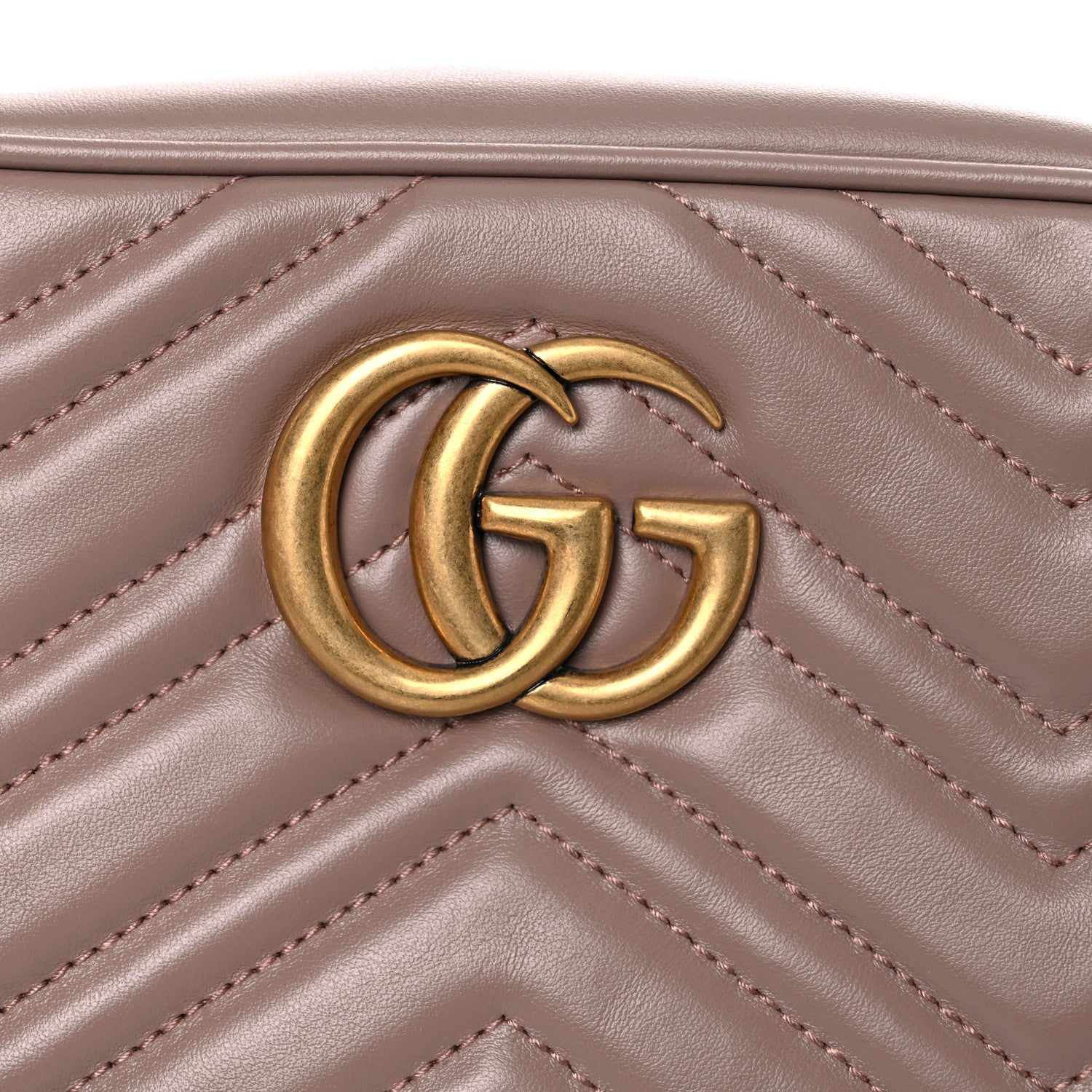 Gucci Calfskin Matelasse Small GG Marmont Chain Shoulder Bag Porcelain Rose 11 of 12