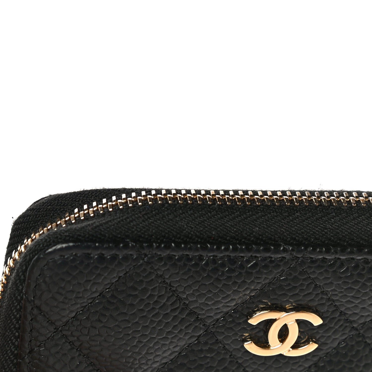Chanel Caviar Quilted Zip Coin Purse Black 8 of 13