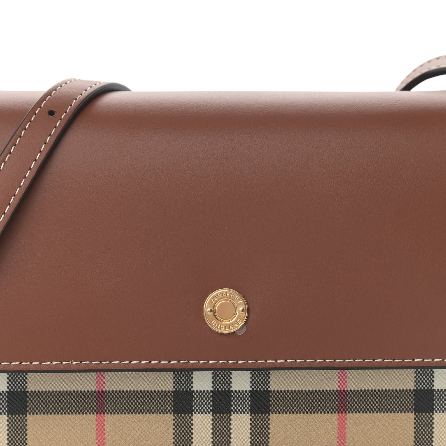Calfskin Vintage Check New Hampshire Bag Archive Beige Tan
