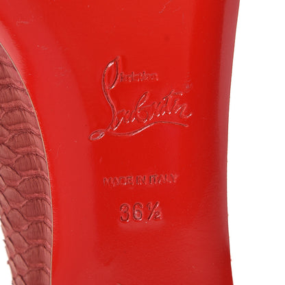 Christian Louboutin Watersnake Nubuck Rosella Flats 36.5 Red 7 of 13