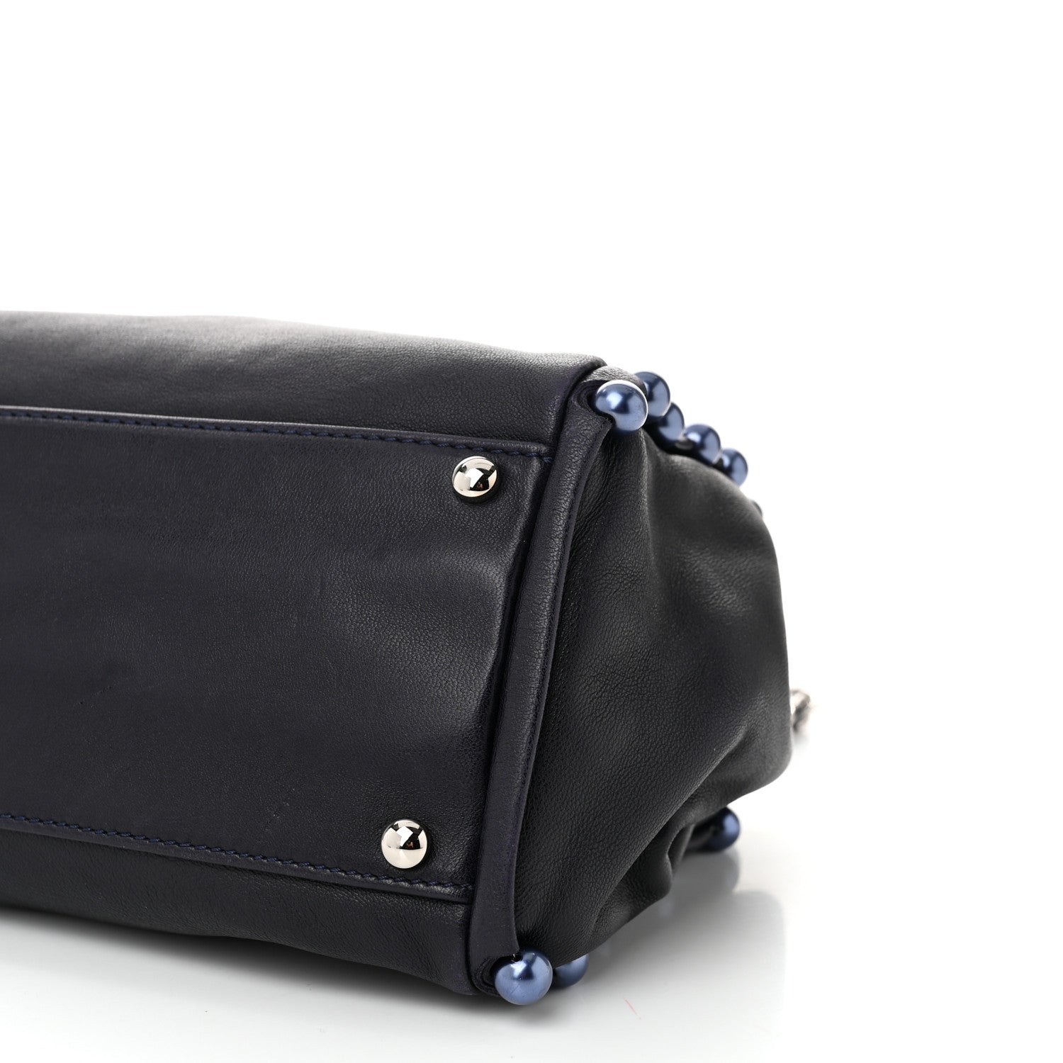 Chanel Lambskin Pearl Obsession Tote Navy 10 of 10