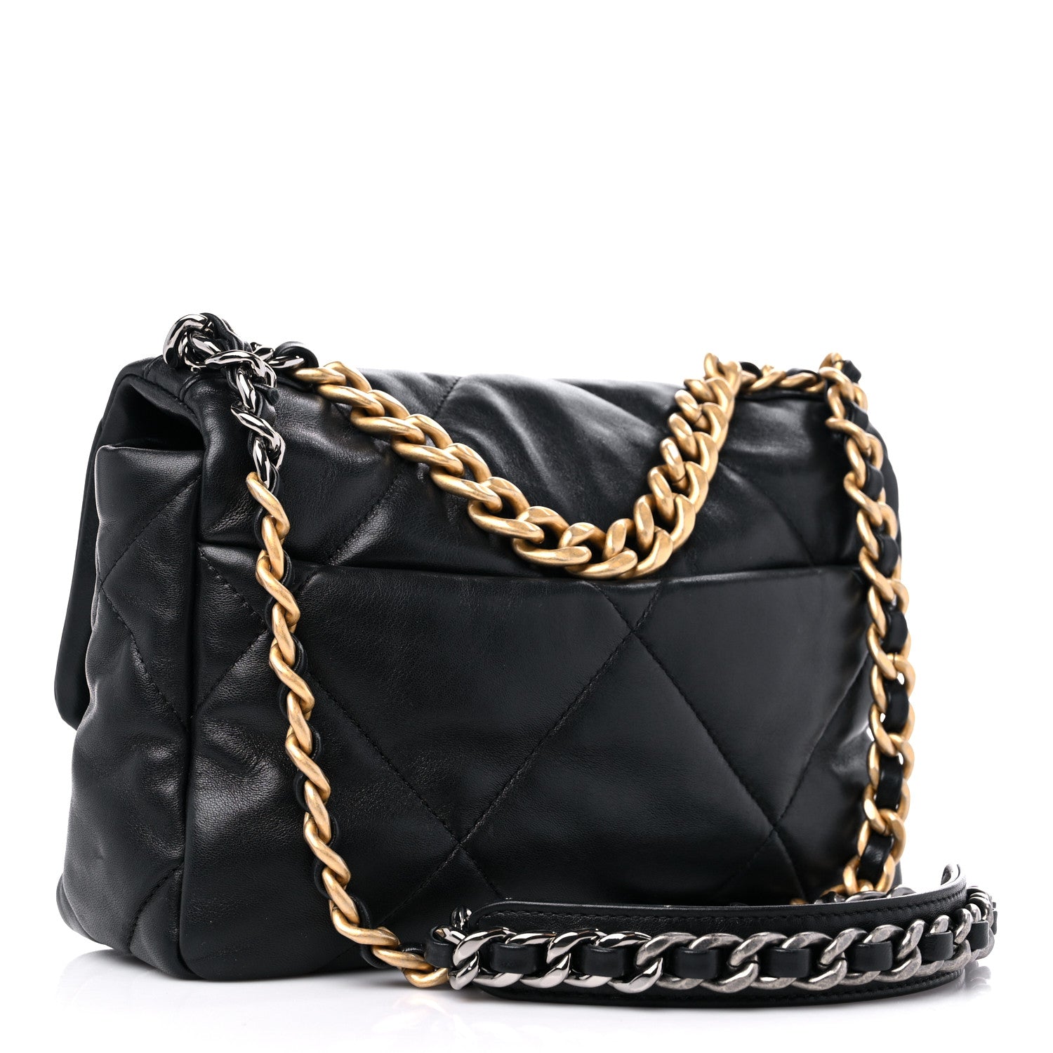 Chanel Lambskin Quilted Medium Chanel 19 Flap Black 3 of 11