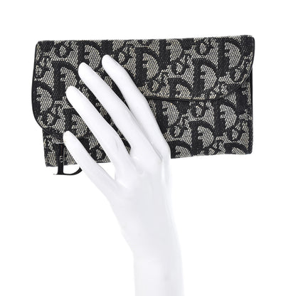 Christian Dior Monogram Dior Saddle Wallet Black 2 of 8