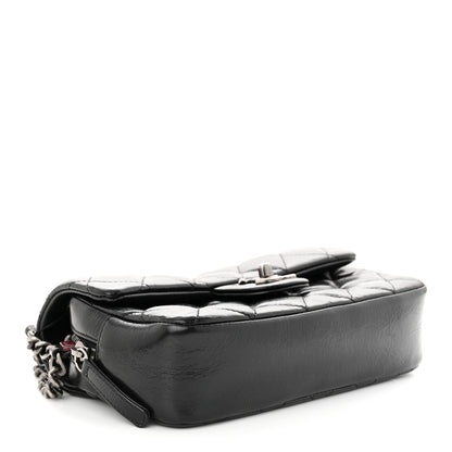 Chanel Glazed Calfskin Quilted Small Duo Color Flap Black 4 of 11