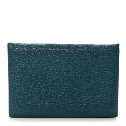 Hermes Chevre Mysore Calvi Card Case Vert Bosphore 1 of 8