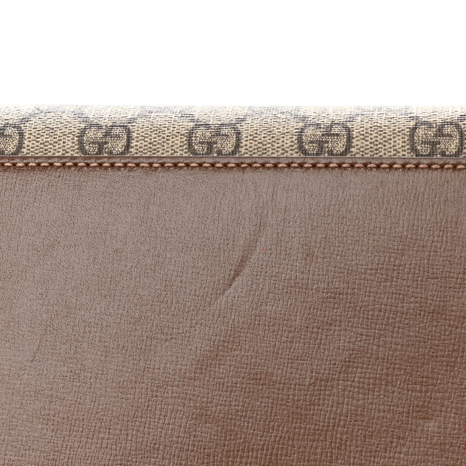 Gucci GG Supreme Monogram Azalea Calfskin Small Retro Interlocking G Tote Bag Beige Ebony Brown Sugar 15 of 17