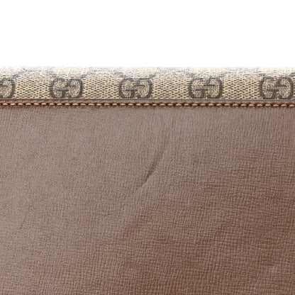 Gucci GG Supreme Monogram Azalea Calfskin Small Retro Interlocking G Tote Bag Beige Ebony Brown Sugar 15 of 17
