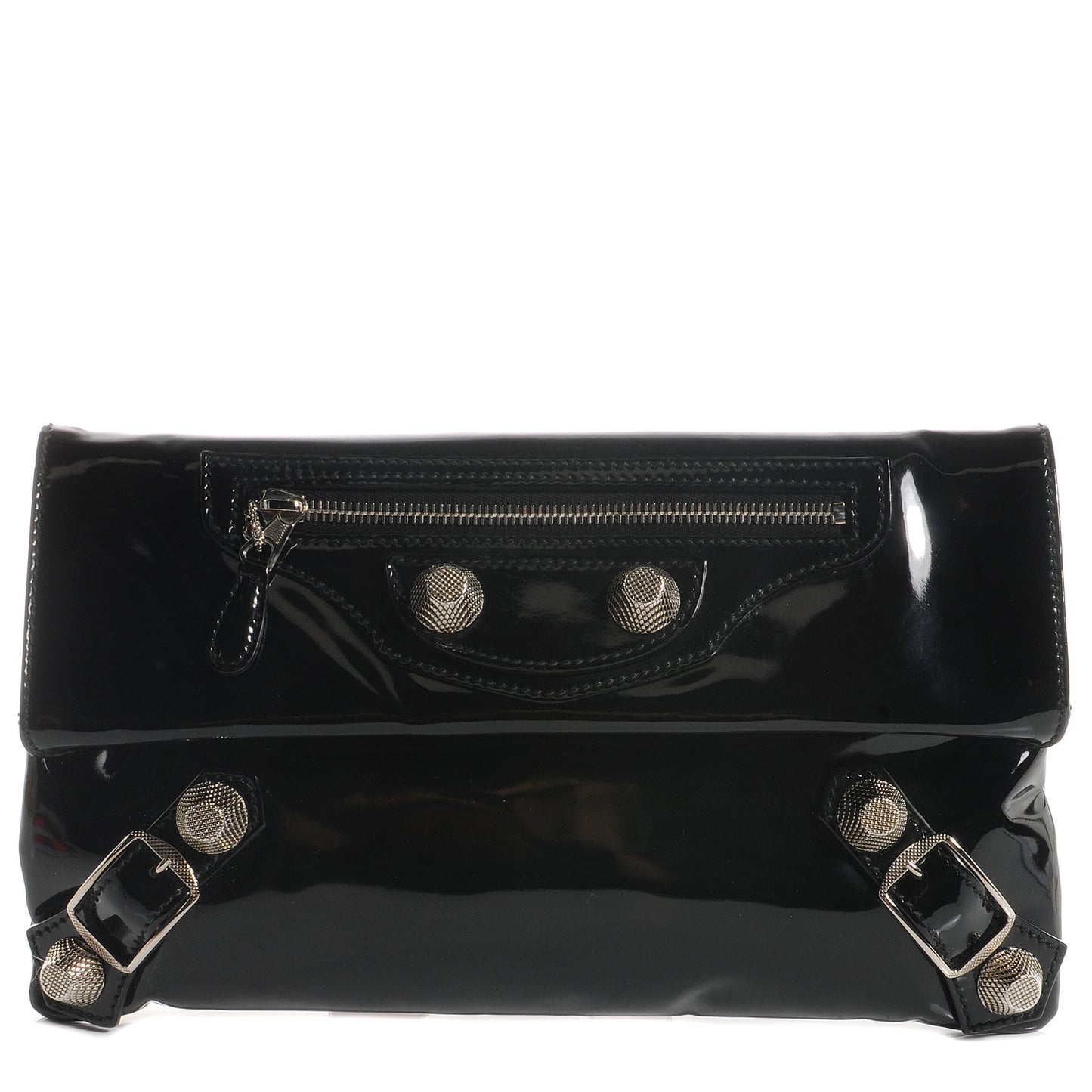 Patent Giant Envelope Clutch Black