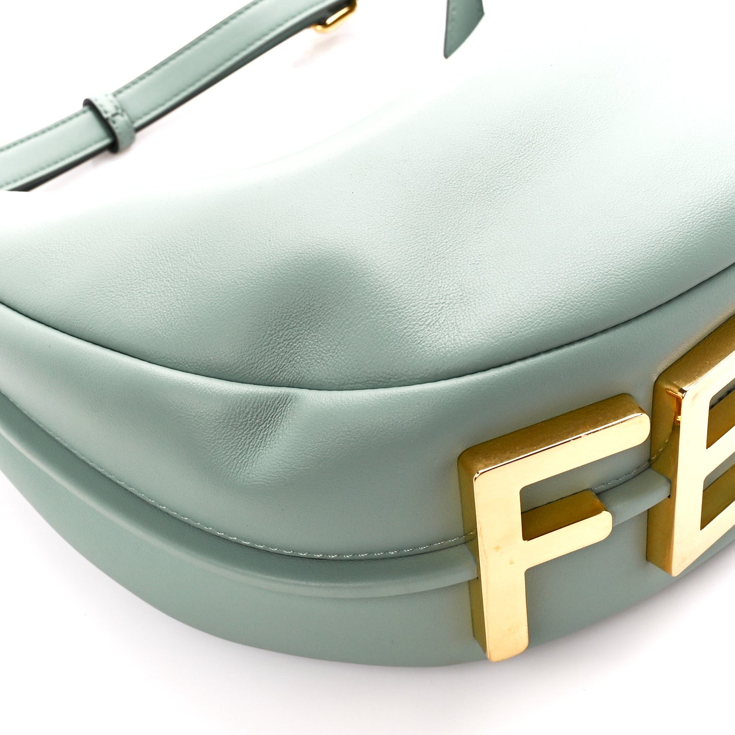 Vitello Grace Matte Small Fendigraphy Hobo Bag Menta