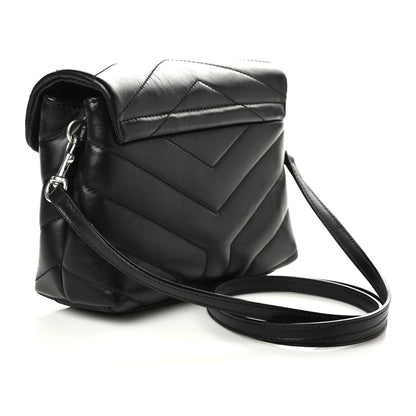 Saint Laurent Calfskin Y Quilted Monogram Toy Loulou Crossbody Bag Black 3 of 9