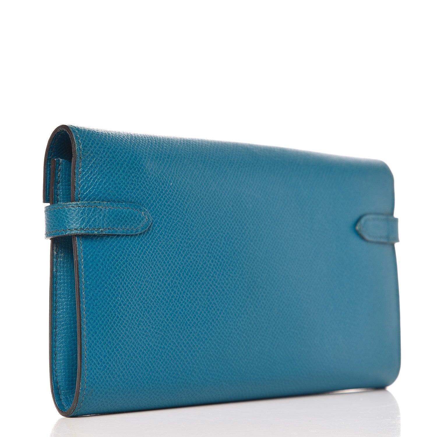 Hermes Epsom Kelly Longue Wallet Bleu Izmir 3 of 8