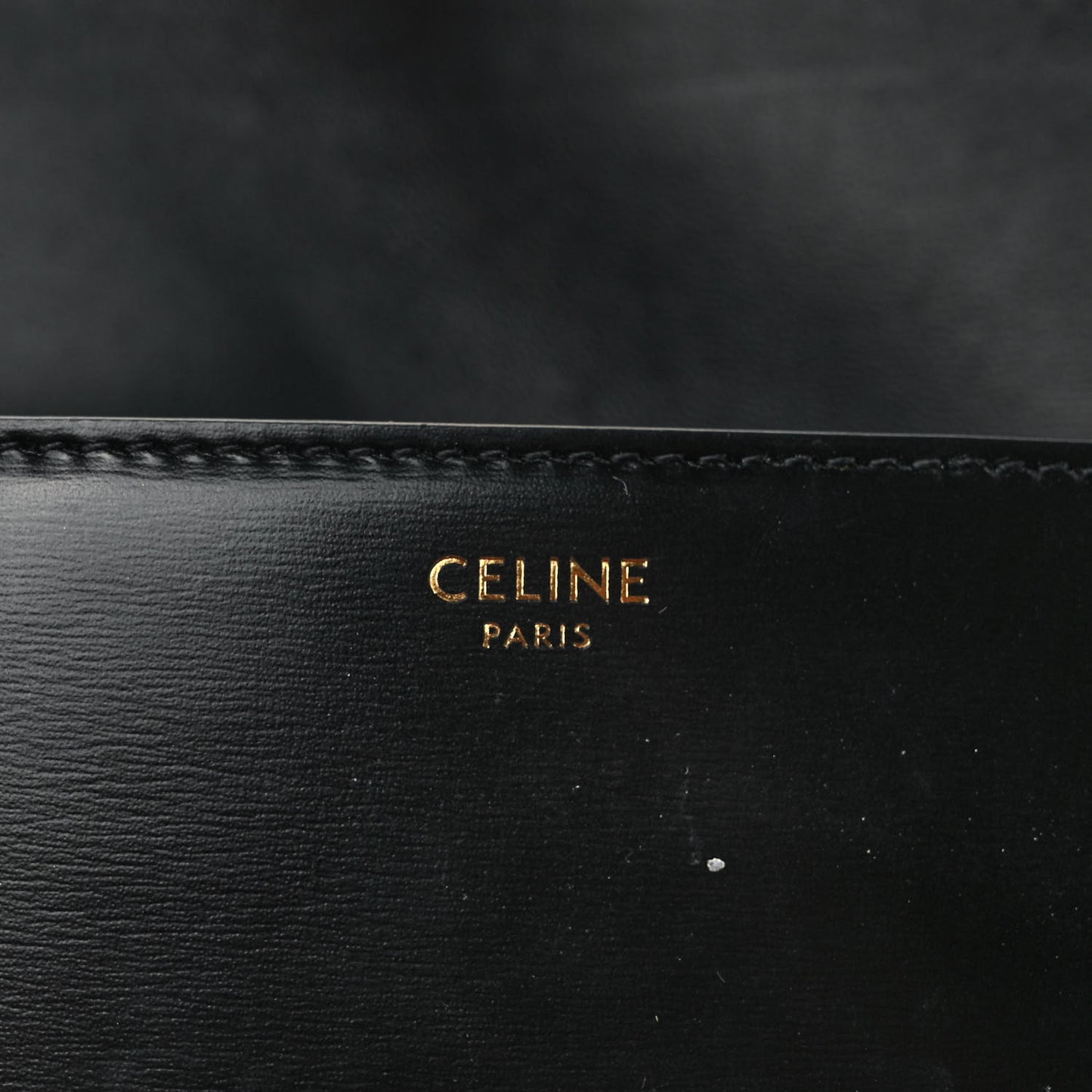 Shiny Calfskin Triomphe Shoulder Bag Black