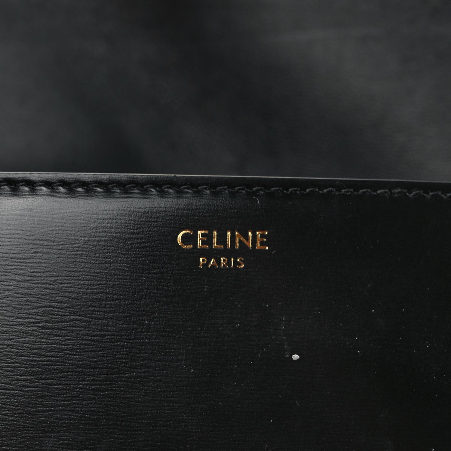 Celine Shiny Calfskin Triomphe Shoulder Bag Black 6 of 9