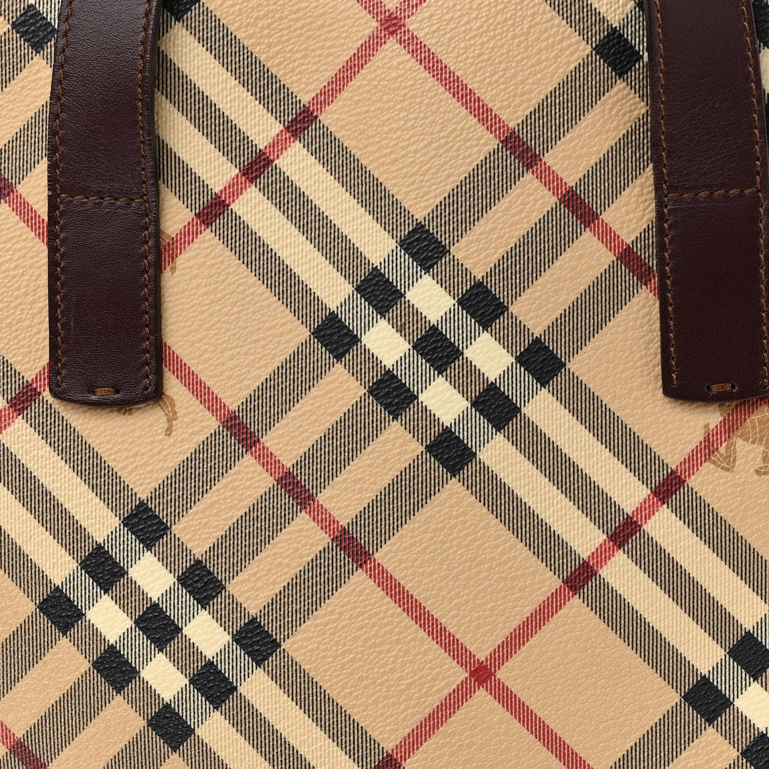 Burberry Haymarket Check Studded Tote Chocolate 9 of 11